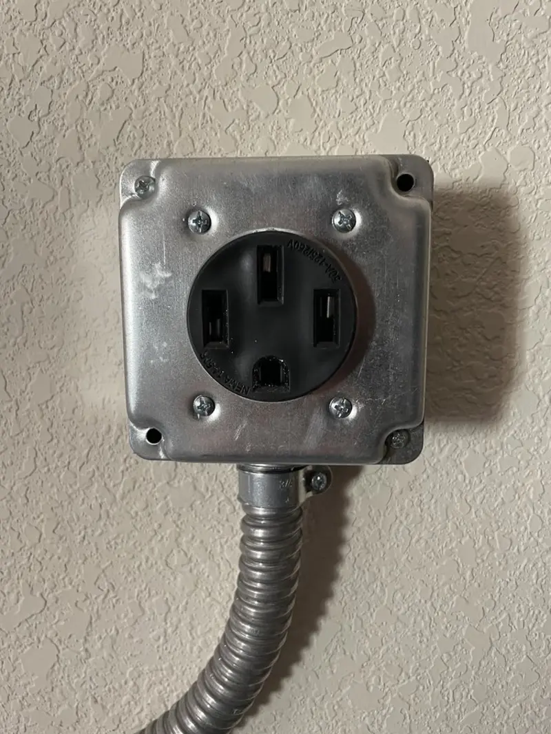 NEMA 14-50 outlet installed for Smart Home Electrical in Seven Oaks