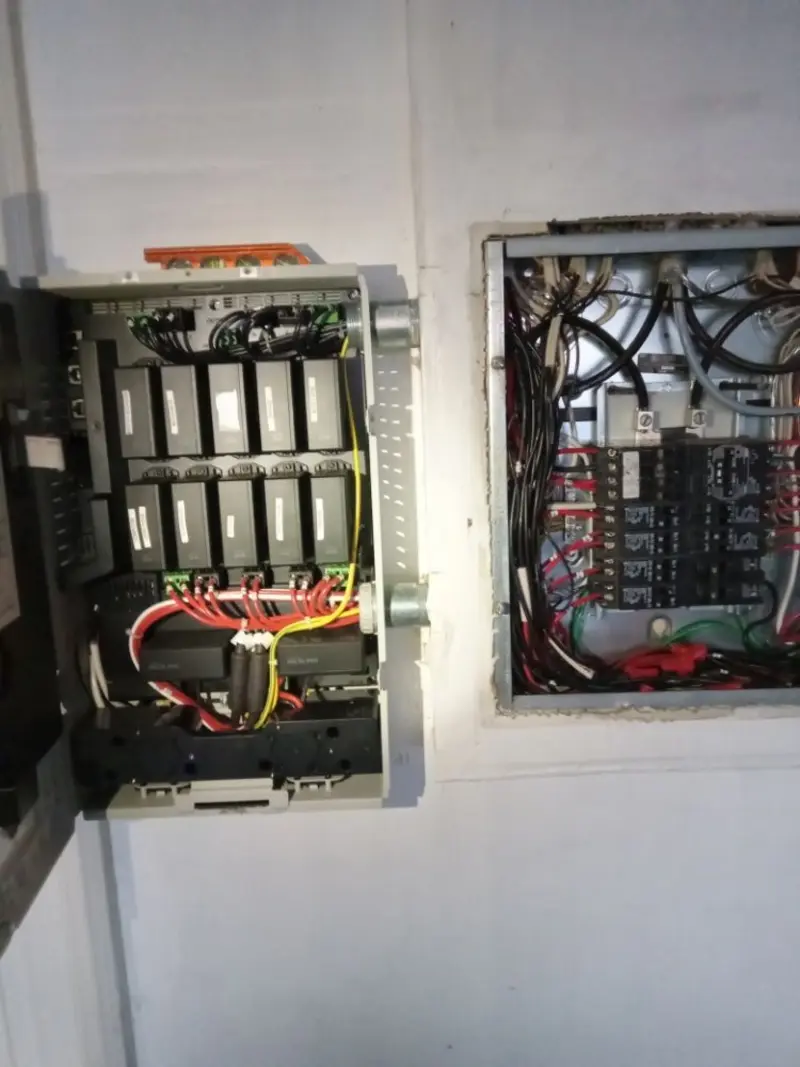Electrical panel upgrade completed for Security Camera Wiring in Seven Oaks